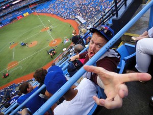 RCTS Club Service Chair Aaron at the Toronto Blue Jays Game.