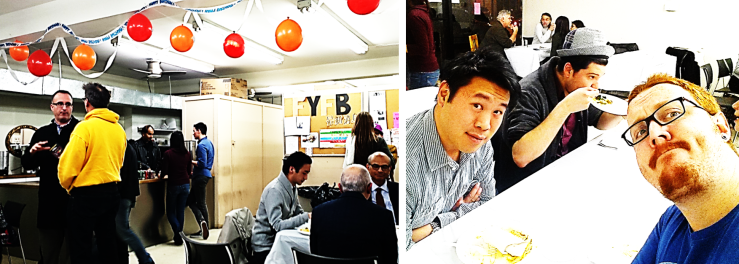 FYFB Open House (left) with RCTS members, Kevin and Aaron, being on the receiving end of the kitchen. 